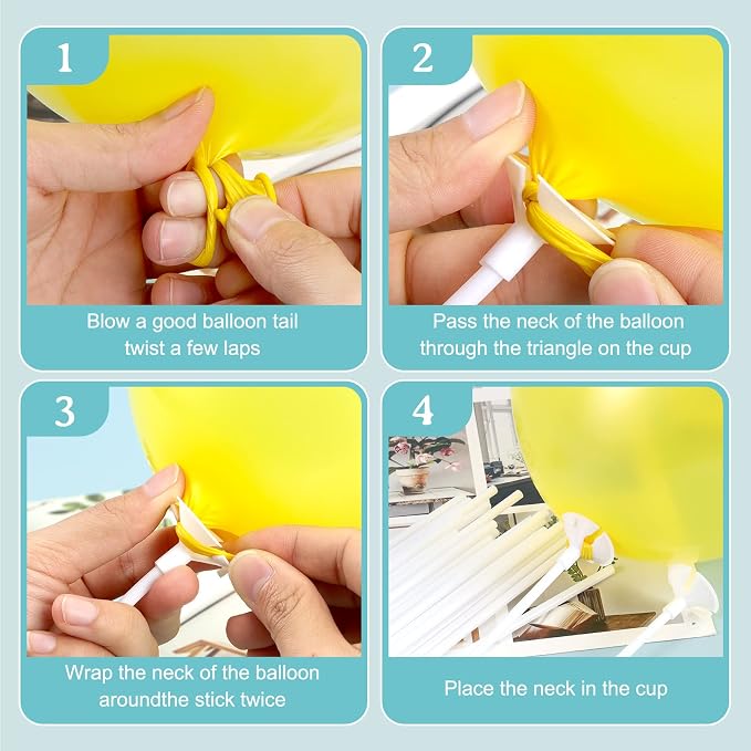 PP OPOUNT 35 Pieces Balloon Sticks, 12.6 inches Plastic Balloons Sticks | - Image 3