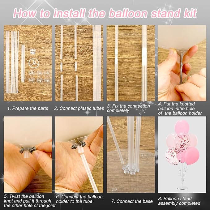 4 Sets Balloon Stand Kit Balloon Arch Kit - Image 4