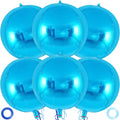 Metallic Blue Balloons, 22 Inch Large Sphere Round Balloons by AIQINHU