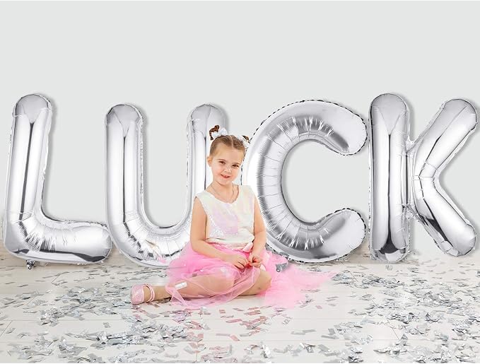 Single Aluminum Hanging Foil Film Silver Letter Balloons V 40 Inch - Image 3