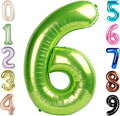 6 Balloon Numbers, 40In Green Balloons by Mluchee
