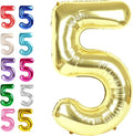 Champagne Gold Number 5 Balloon 40 inch, Balloon numbers party supplies by Upgesy