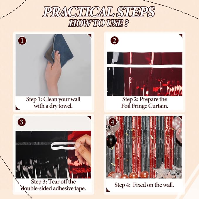 DECOCKRAT 2 Pack Foil Fringe Backdrop - Image 2