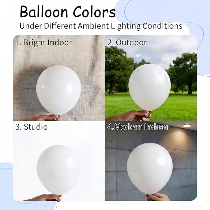 100pcs 5 Inch Small Mini White Balloons - Image 3