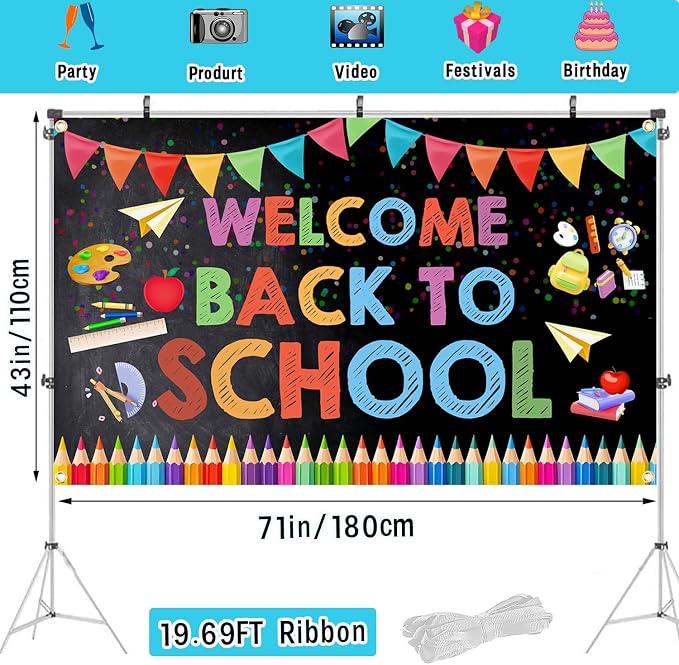 Welcome Back to School Banner 71x43 in - Image 2