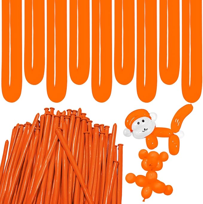 Tangerine Yellow Long Balloons Premium 260 Twisting Balloons Animals Magic by ZBYDNG