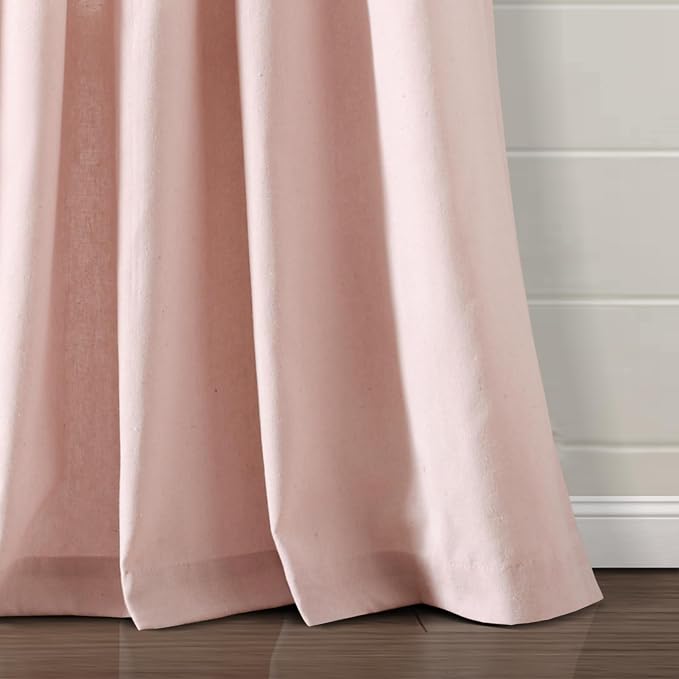 Lush Decor Boho Pom Pom Tassel Linen Textured Window Curtain Panel, Single 52" - Image 4