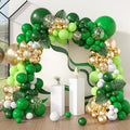 Amandir 163Pcs Jungle Party Balloons Garland Arch Kit | Gold Green Balloons by Amandir