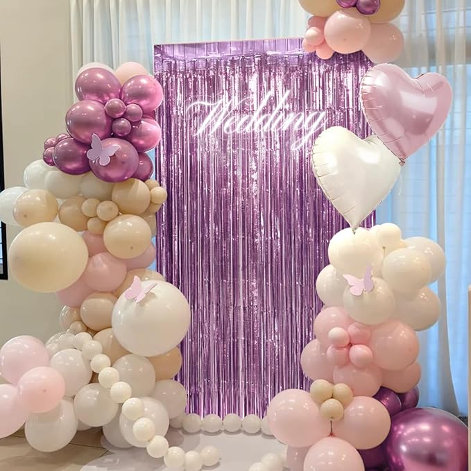 157Pcs Pink and White Balloons Garland Arch Kit - Image 5