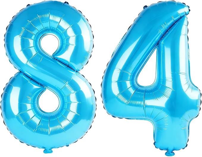 40 Inch Number 84 Balloons for 84th Birthday Party Decorations, 0-100 Jewelry by FOBELEC