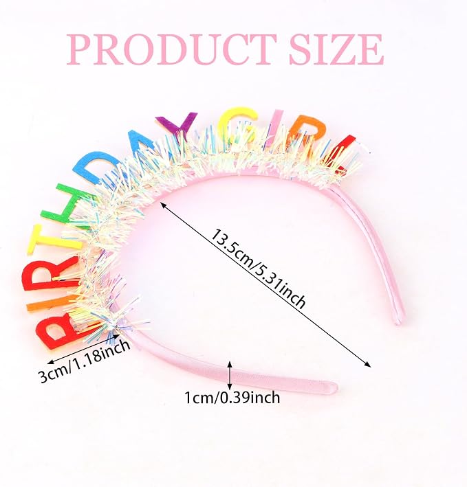 CIEHER Birthday Girl Headband Birthday Crown - Image 5