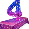 2pcs Purple Demon 54''x108'' Birthday Tablecloth and 40 Inches Number 4 Hunters by Unknown
