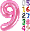 Pink Number 9 Balloon 40 Inch, 9th Birthday Party Decorations Men Women | Foil by IWERP