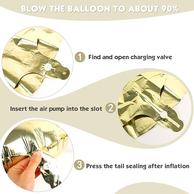 40 Inch Light Gold Number 6 Balloon, Champagne Birthday Party Decorations | 40 - Image 6