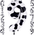 40" Cow Print Foil Number 9 Balloon by TNCDJKPA