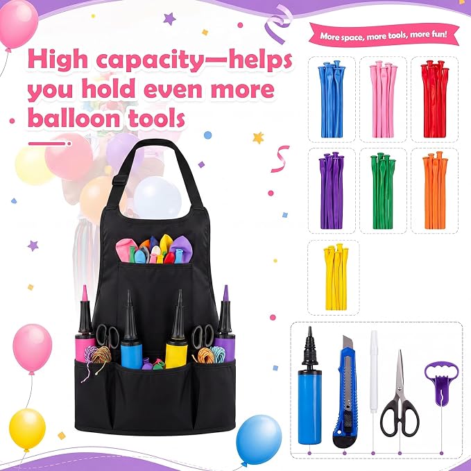 Cuffbow Multi Pocket Balloon Organizer Apron, Balloon Organizer Apron - Image 3