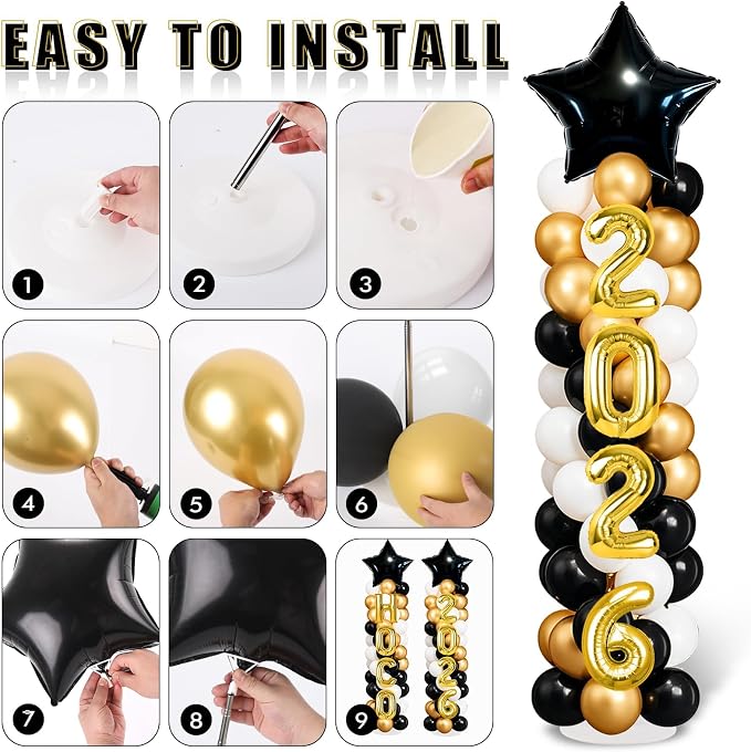 2 Sets Homecoming 2026 Balloon Column Stand Party Decorations Kits - Image 7
