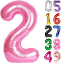 Pink Number 2 Balloon 40 Inch, 2nd Birthday Party Decorations Men Women | Foil by IWERP