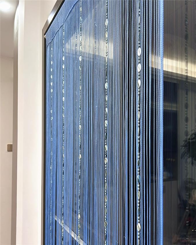 ave split 100cmX200cm Decorative Door String Curtain Beads Wall Panel Fringe - Image 3