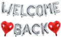 TONIFUL 16 Inch Silver WELCOME BACK Foil Letter Balloons Banner Decoration | by TONIFUL
