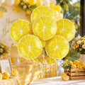 Lemon Foil Balloons 6 Pcs 18 Inch Summer Lemonade Balloons Yellow Citrus Fruit by Lukinuo