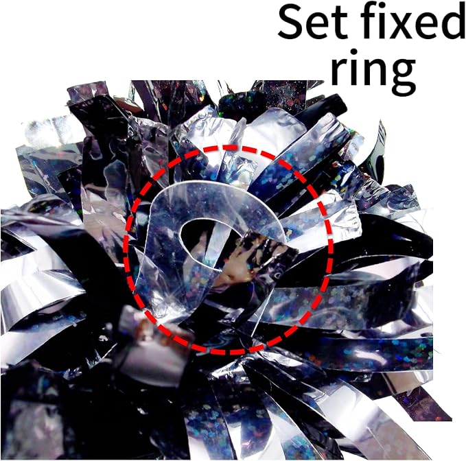 Glitter Black Balloon Weights, 6 Pack | Glitter black PET film; helium balloon - Image 6