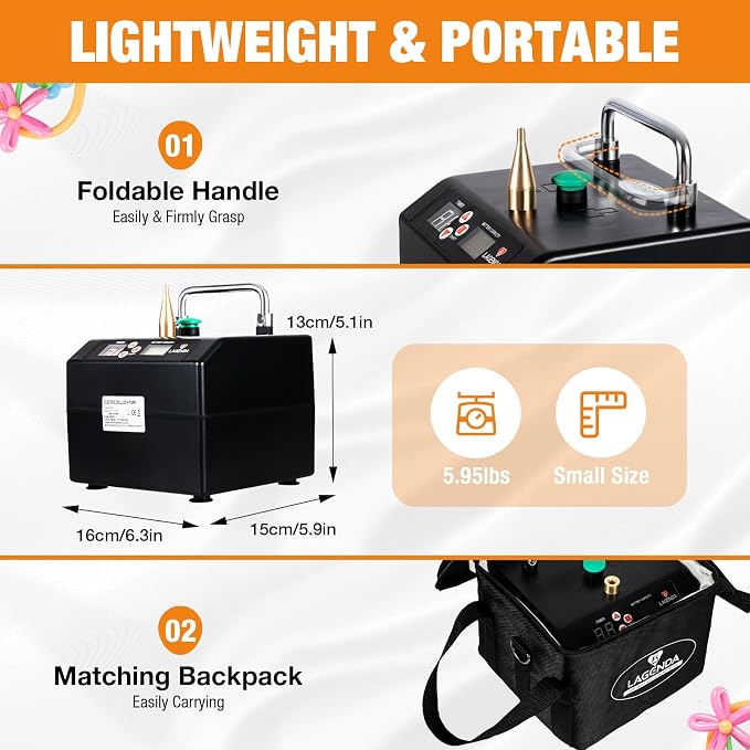B231 Portable Electric Balloon Inflator 2400W 110V Electric Bolloon Blower Pump - Image 3