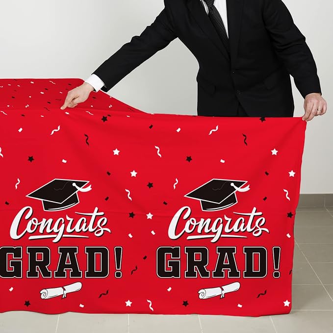 Graduation Party Decorations, Gongrats Grad Tablecover - Image 3