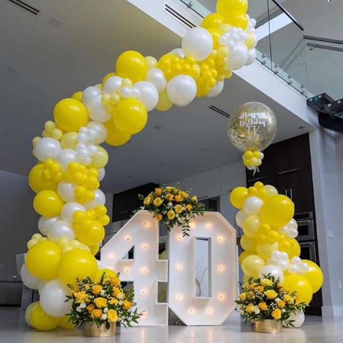 Awenztech 120pcs 5 inch Yellow Latex Balloons | Baby Shower, Birthday Party - Image 5