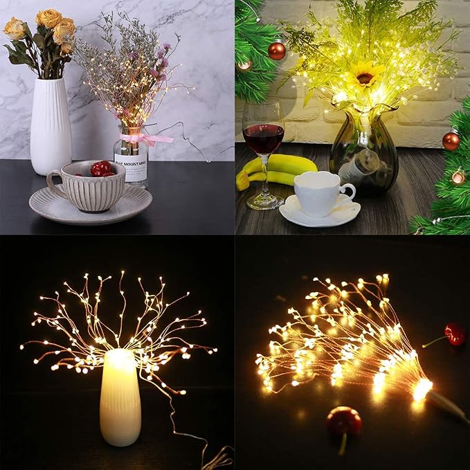 PXBNIUYA 2 Pack Starburst Sphere Lights, 200 LLED Firework Lights, 8 Modes - Image 5
