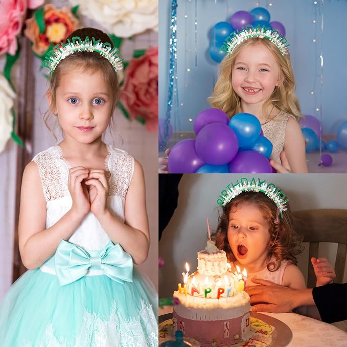 CIEHER Birthday Girl Headband Birthday Crown - Image 3
