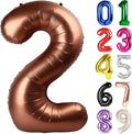 2 Balloon - Brown Birthday Number Balloons, 40 Inch Decorations Men Women | by ALPHADELTAPI