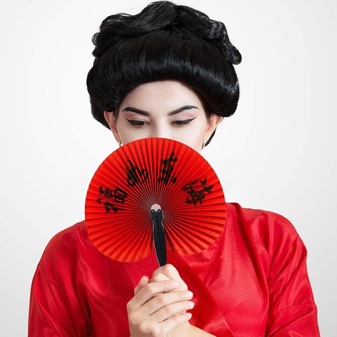 Jetec 20 Pcs Chinese Folding Hand Fans, Oriental Japanese Paper Handheld Fans - Image 7