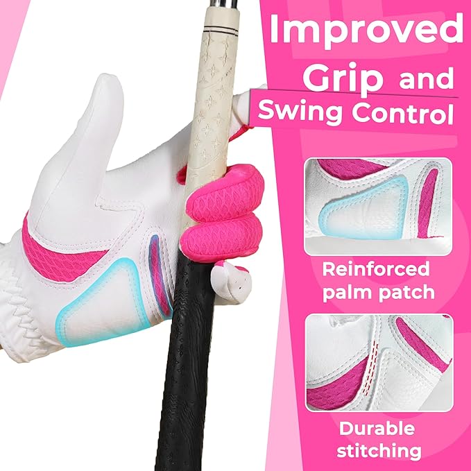 Golf Gloves Mens & Womens Performance Golf Gloves,Luxurious Palm Material for Unmatched Feel