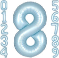 40 Inch Light Blue Number 8 Balloon 0-9 Big Helium Balloons | Large Giant by SULALABOO