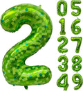 Green Number Balloons, Gaint Green Pixel Number 2 Balloon 40 Inch Dark green 2 by Yeodong