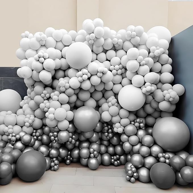 Gray Balloons 12 inch, Baby Shower, Anniversary Party Decorations - Image 7
