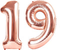 Balloons Number 40 Inch Rose Gold 19 Balloon by Mluchee