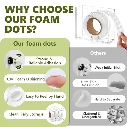 400 PCS 1mm Double Sided Foam Dots - Image 5