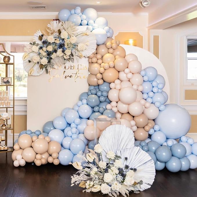 KBZVNAF Pastel Blue Latex Party Balloons 50 Pack 12 inch | Light Blue Helium - Image 6