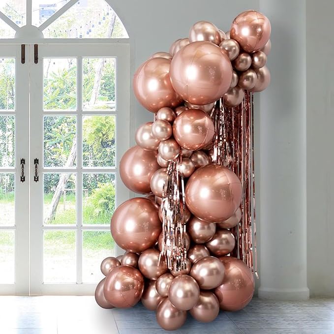 18 Pcs Foil Balloons Shiny Round Balloons Set Large Balloon Garland Arch - Image 4