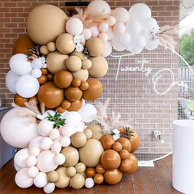 135pcs Brown Balloon Arch Kit Different Sizes of 18 12 10 5 Inch Dark Brown - Image 7