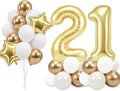 PartyWoo Number Balloons 40 Inch Gold Number 21 Kit 33pcs by PartyWoo