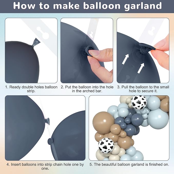 Amandir 153pcs Cowboy Balloon Arch Garland Kit Different Sizes | 18 12 10 5inch - Image 4