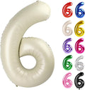 Cream Number 6 Balloon 40 Inch by IWERP