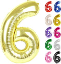 Champagne Gold Number 6 Balloon 40 Inch by IWERP