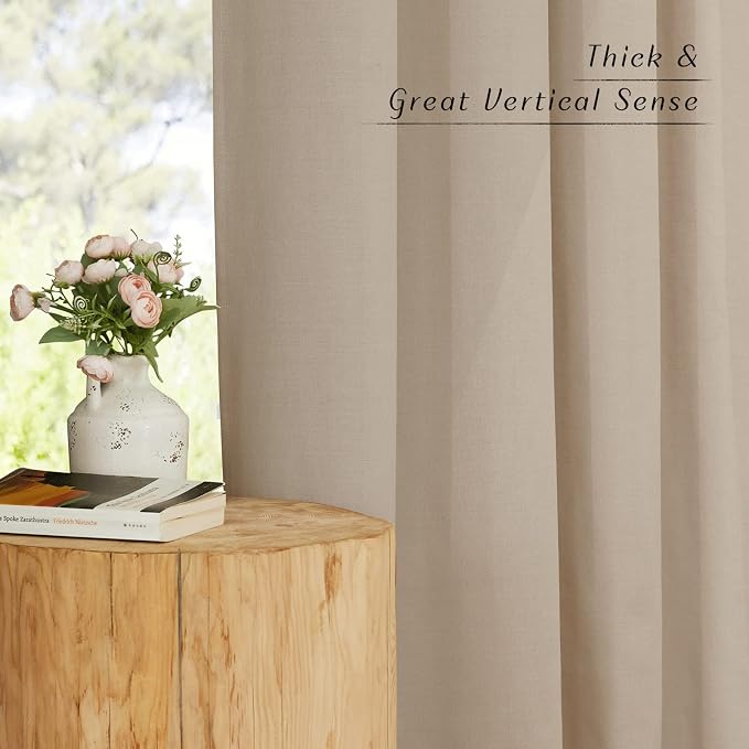 NICETOWN Linen Curtains 96 inches Long - Image 3