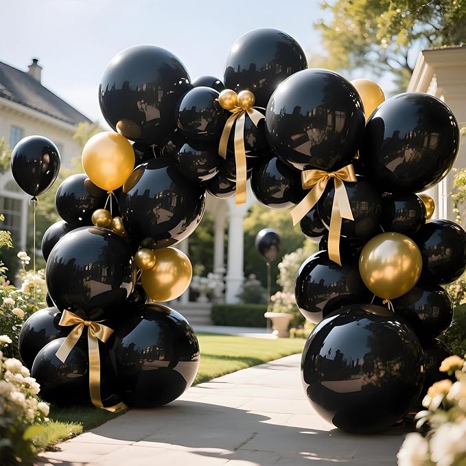 Black Big Balloons 32pcs, 18 Inch Large Latex Giant Heavy Duty Balloons - Image 8