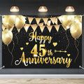 HAMIGAR 6x4ft Happy 45th Anniversary Banner Backdrop by HAMIGAR