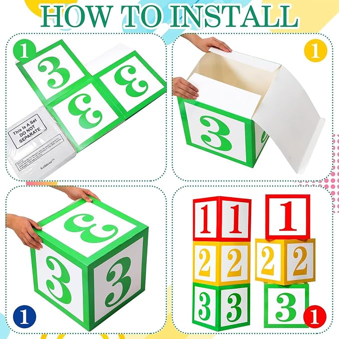 Kolldenn 3 Pcs Balloon Box Decorations Classroom Decor Cartoon Street Party - Image 3